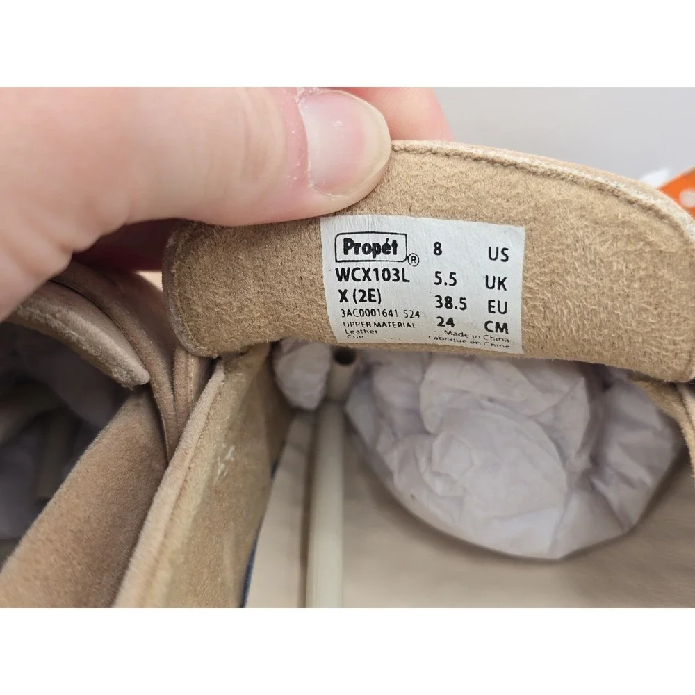 Propet Yetta Slip On Womens Beige Flats Casual WCX103LDOE-08 Sz 8‎ X (2E) EE